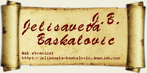 Jelisaveta Baškalović vizit kartica